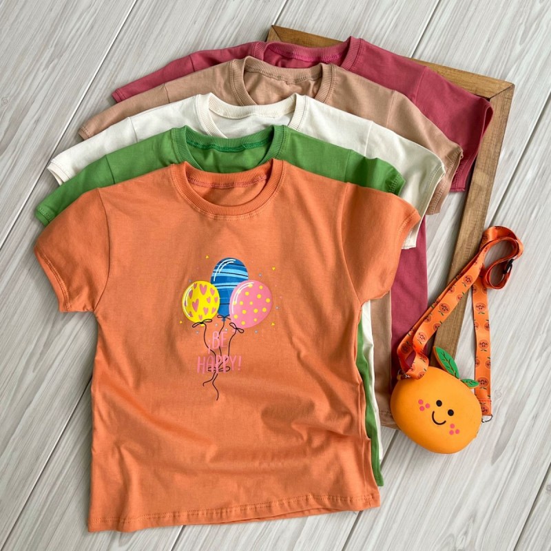 تیشرت دخترانه بادکنکی کد 5486